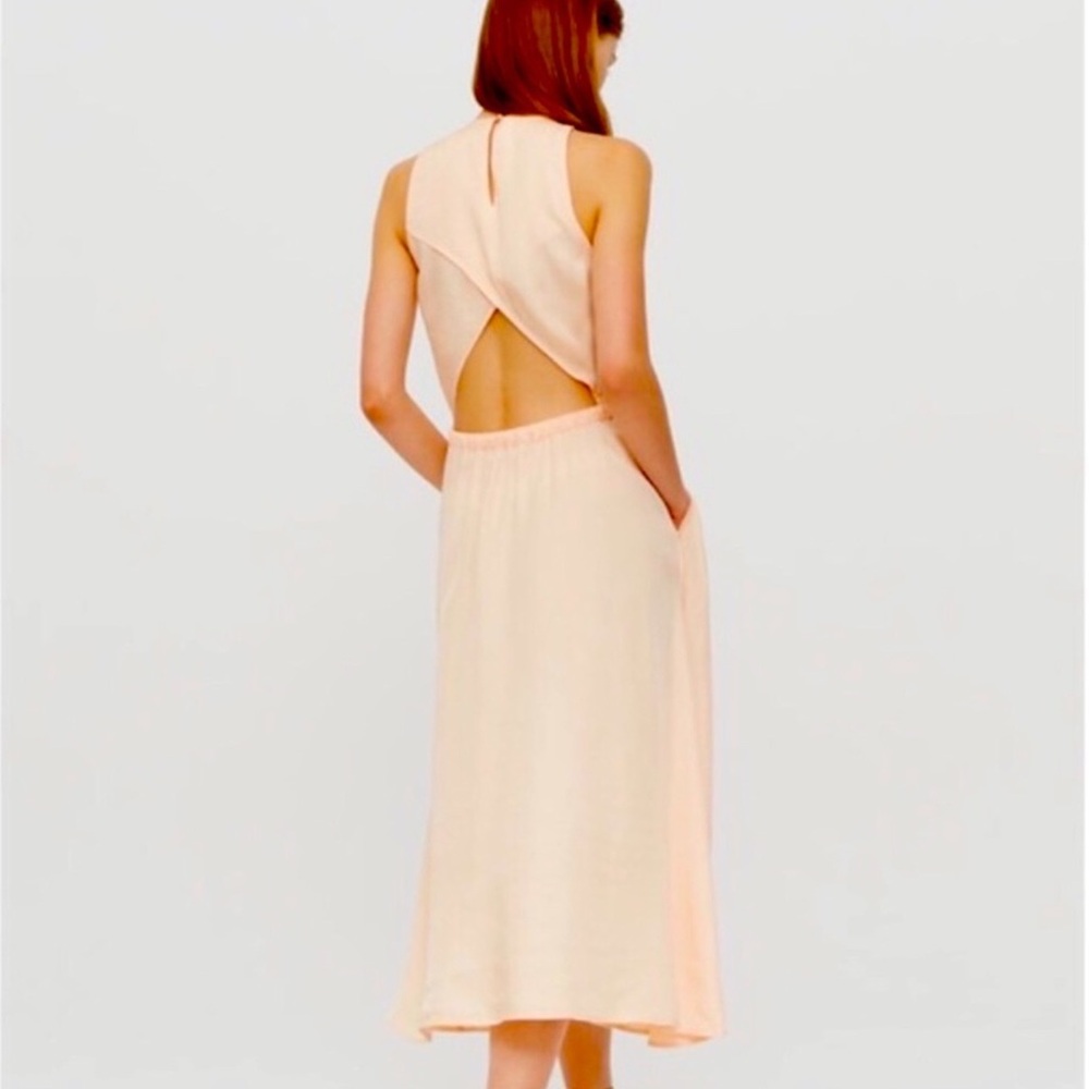 Lou & Grey Peach Backless Dress